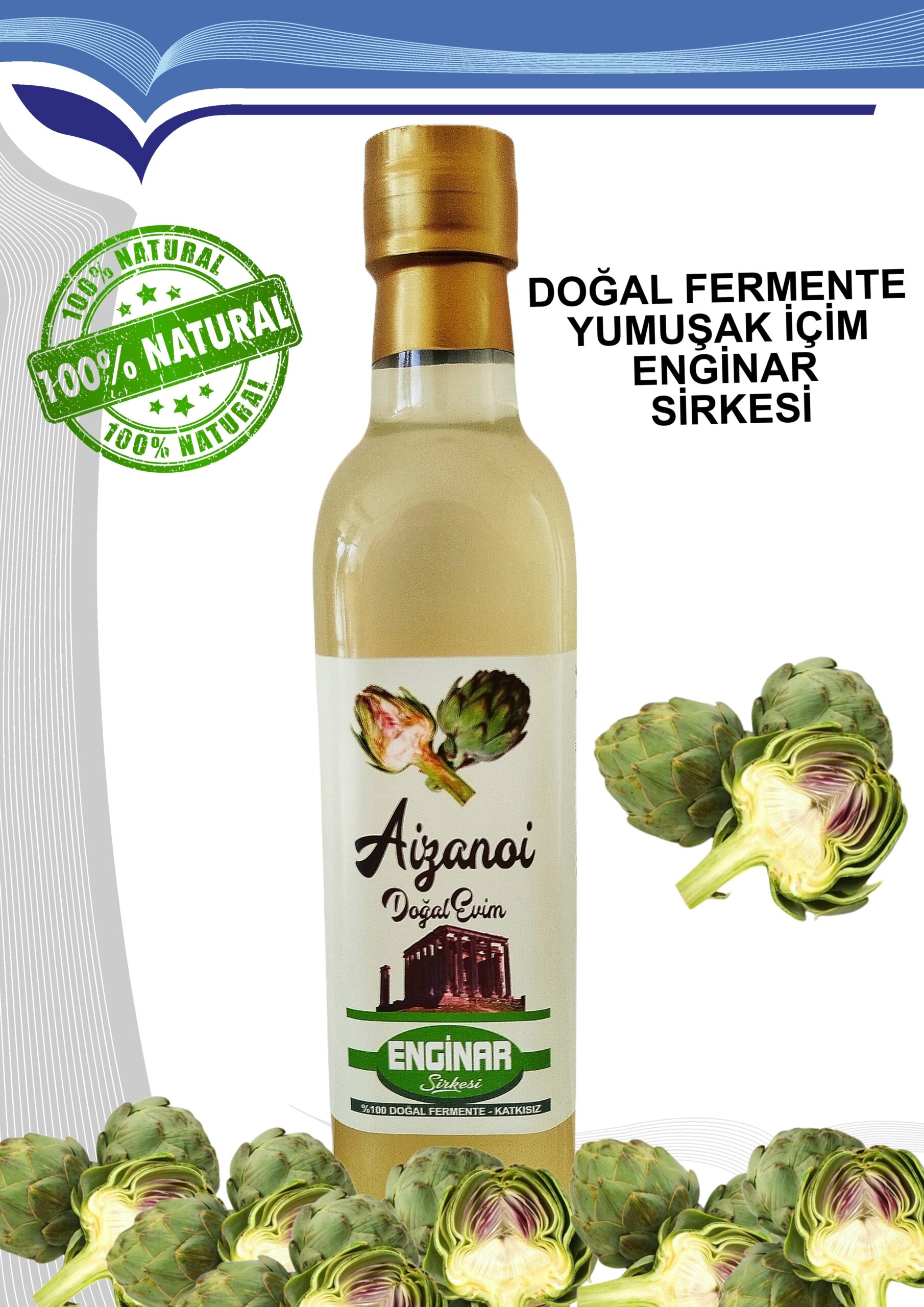 000000002BH24 AİZANOİ ENGİNAR SİRKESİ 500 ML - Görsel 1