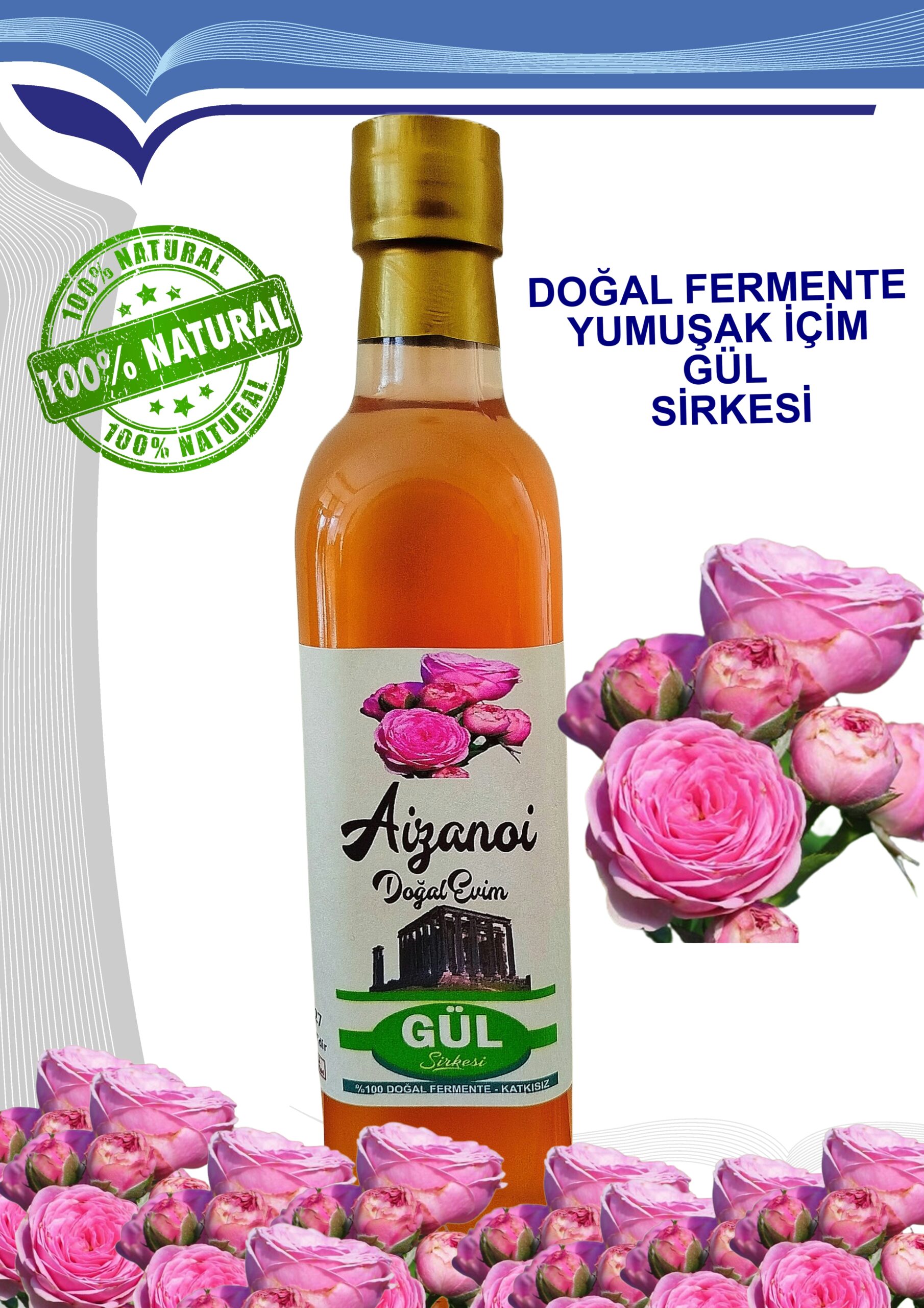 HUR00000015 AİZANOİ GÜL SİRKESİ 500 ML - Görsel 1