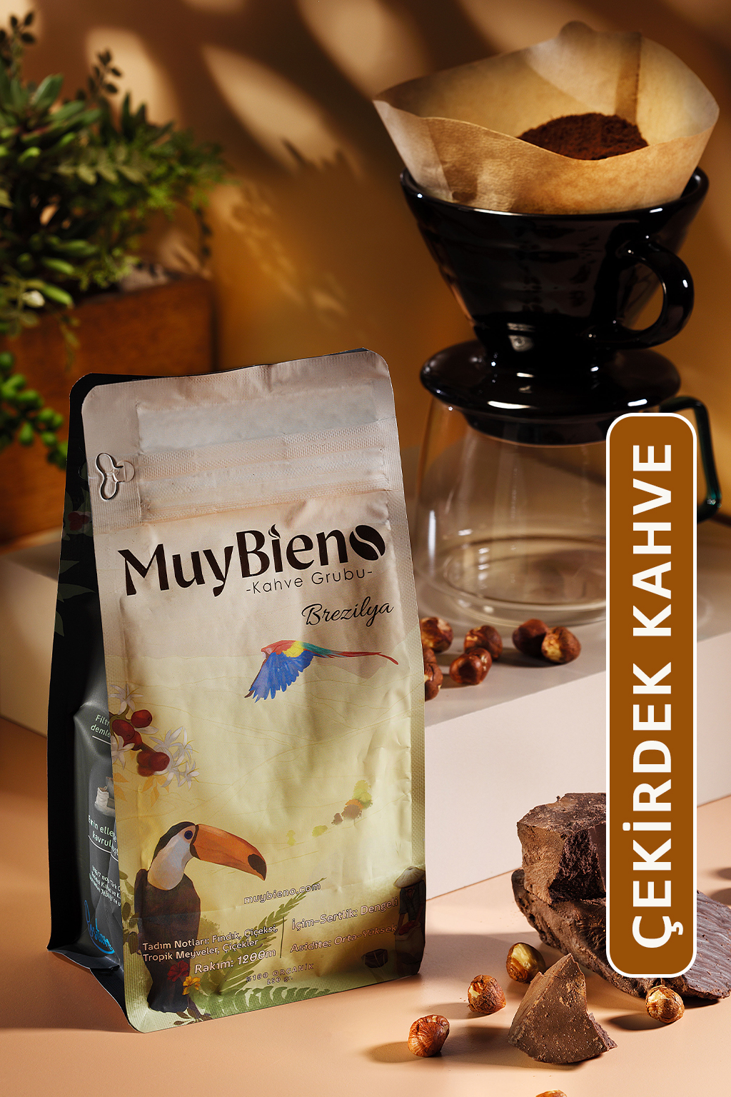 MUYA15261025 MuyBieno Brezilya Suldeminas 250 gr. Çekirdek Kahve - Görsel 1